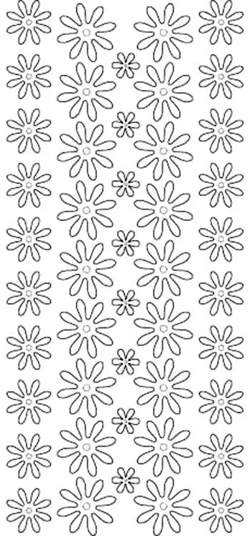 Double Sided Sticky Sticker - Flowers 1