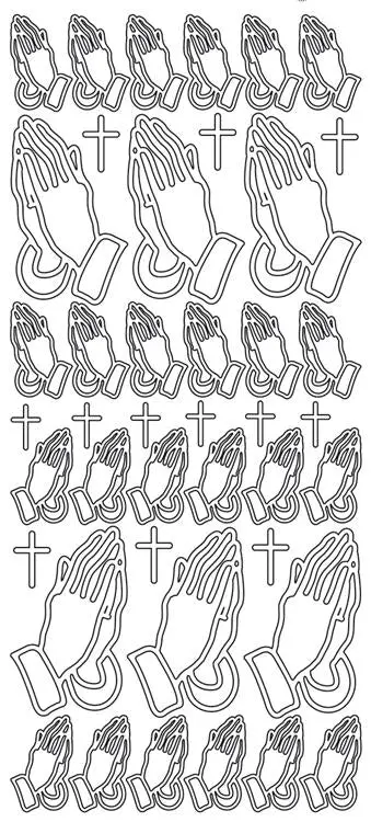 Peel-Off Stickers - Praying Hands 1