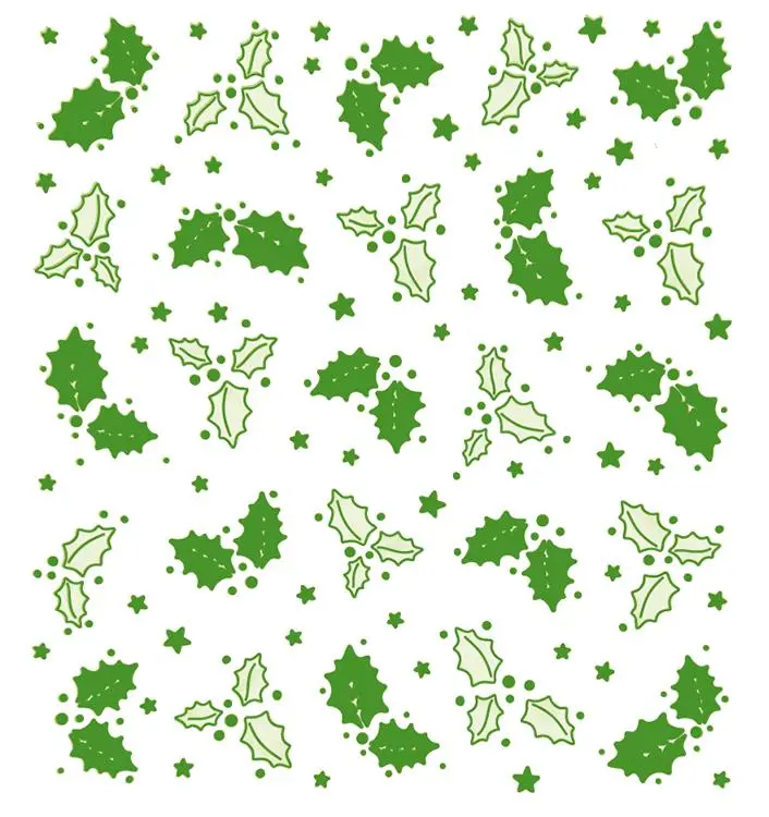 Lea'bilities Embossing Folder - Background Holly Leaves 1