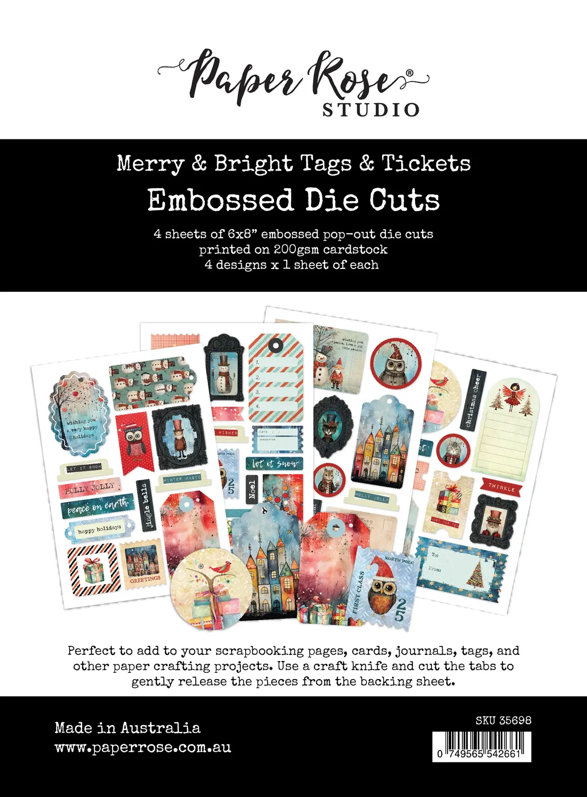 Merry And Bright Tags & Tickets Embossed Die Cuts 35698 1