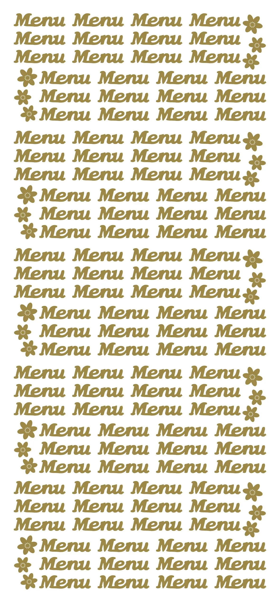 Peel Off Stickers - Menu 1
