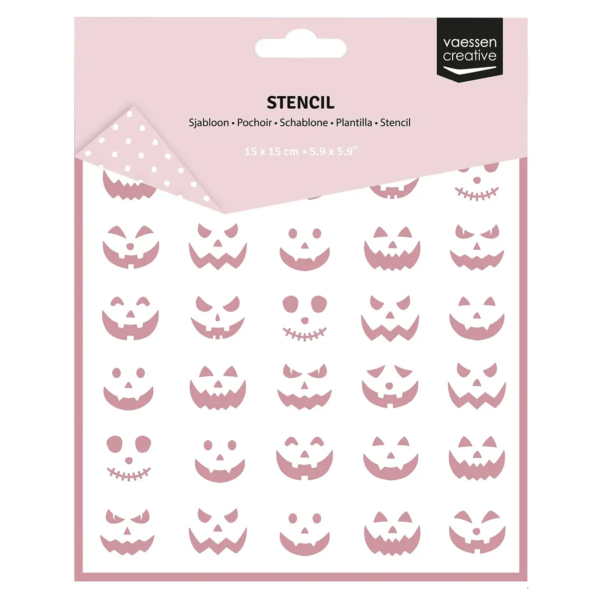 Vaessen Creative • Stencil Pumpkin Faces 5.9X5.9In 1
