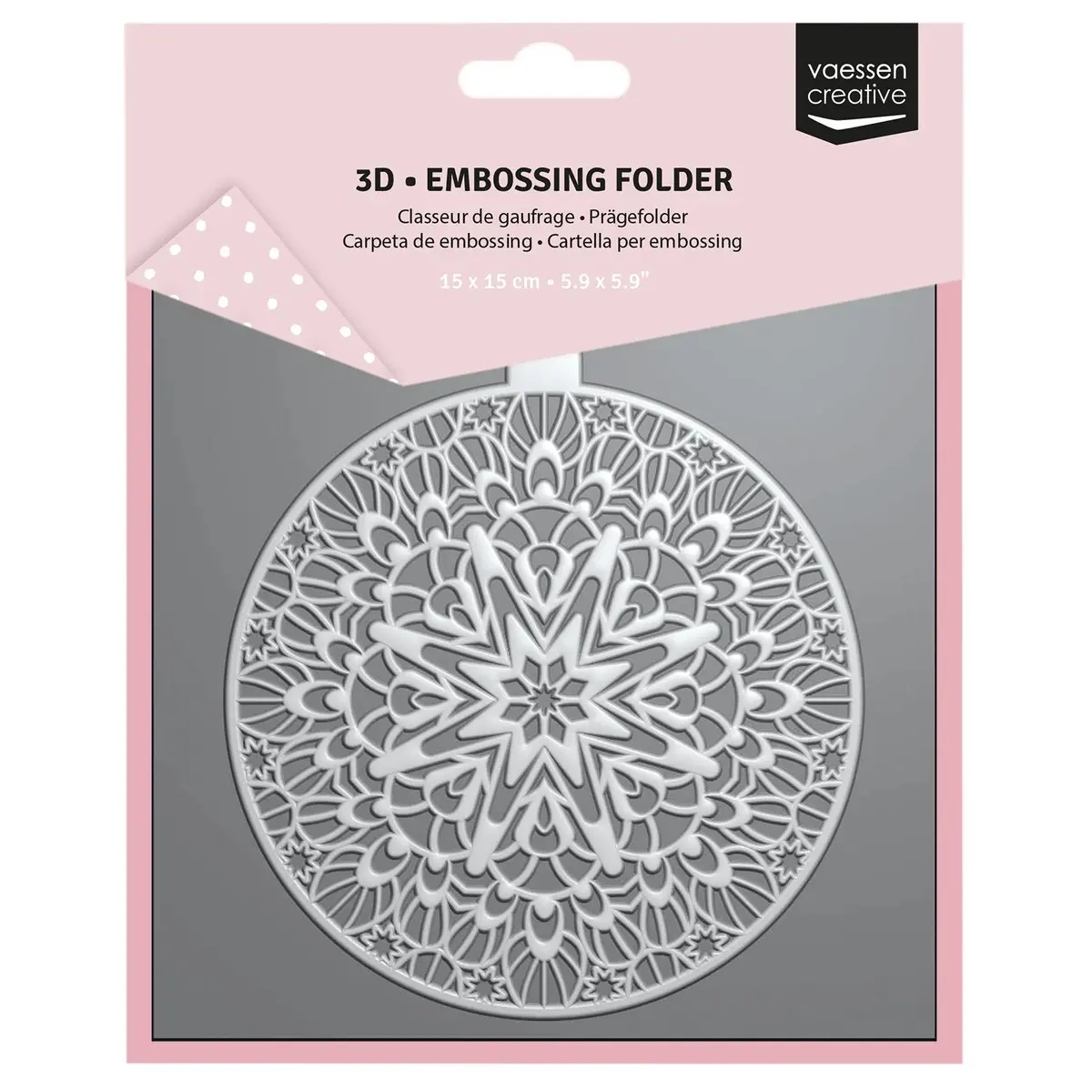 Vaessen Creative • 3D Embossing Folder Christmas Bauble 15X15cm 1