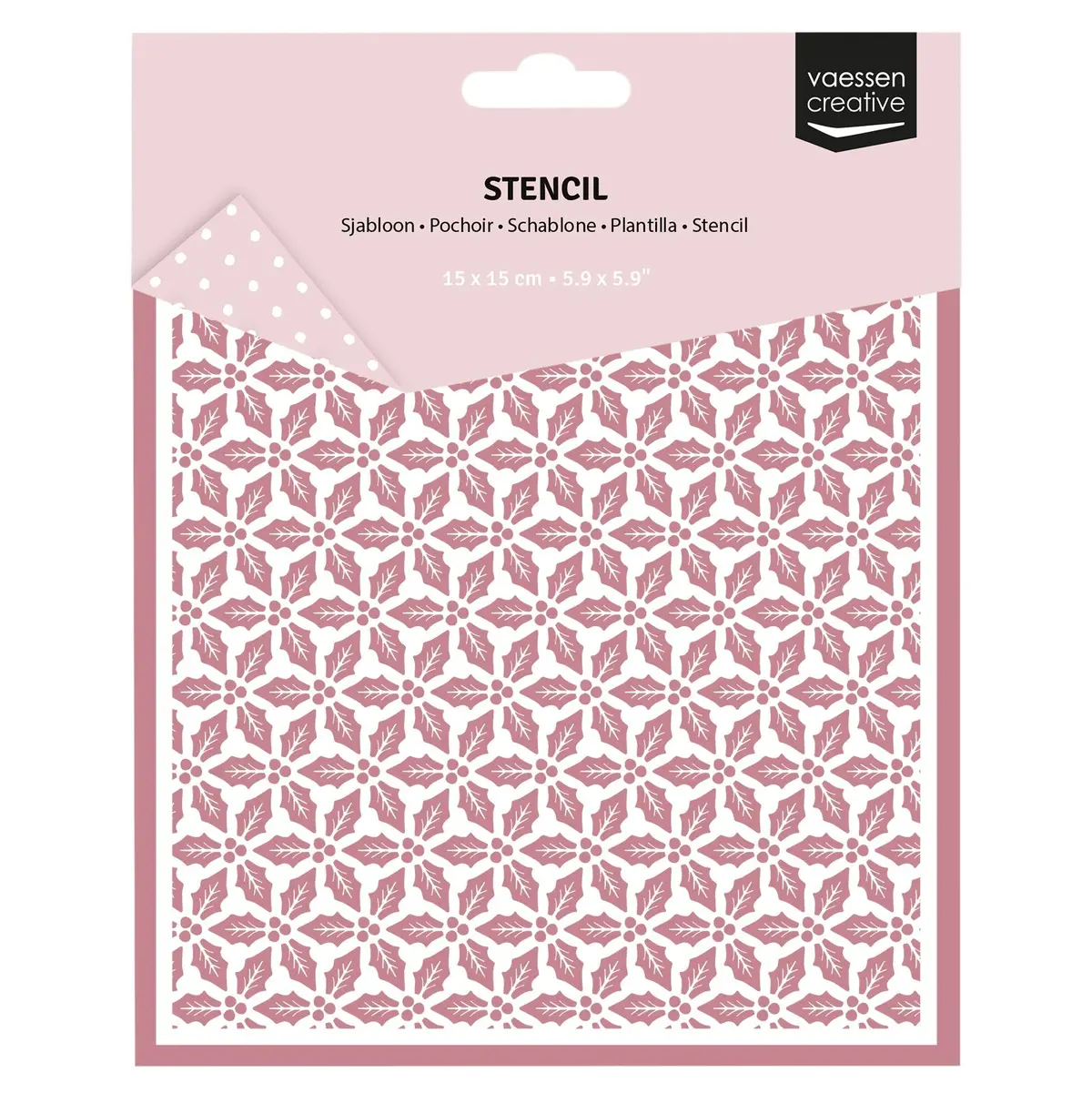 Vaessen Creative • Stencil Holly Leaves 15X15cm 1
