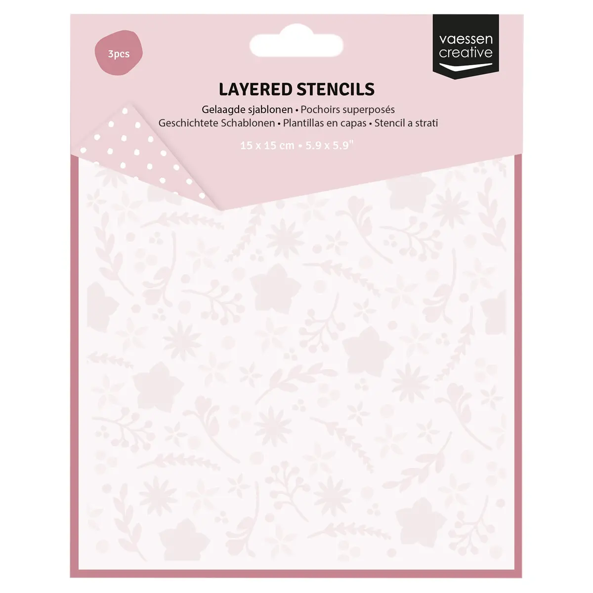 Vaessen Creative • Layered Stencils Flowers 15X15cm 1