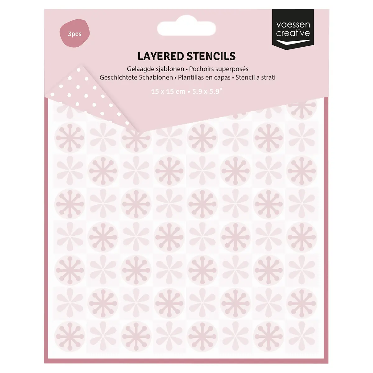 Vaessen Creative • Layered Stencils Checked Pattern 15X15cm 1