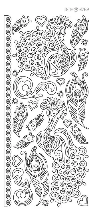 Peel-Off Stickers - Peacock 1