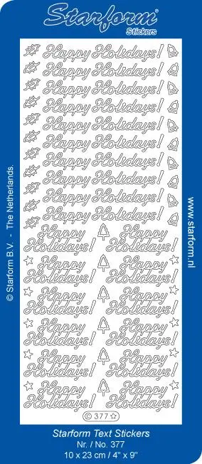 Deco Stickers - Text - Happy Holidays 1