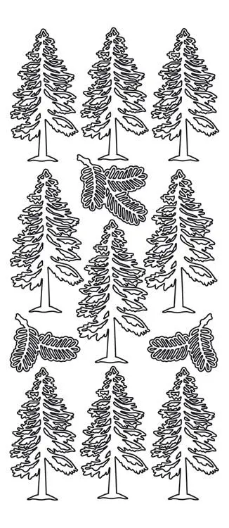 Peel-Off Stickers - Fir Trees 1