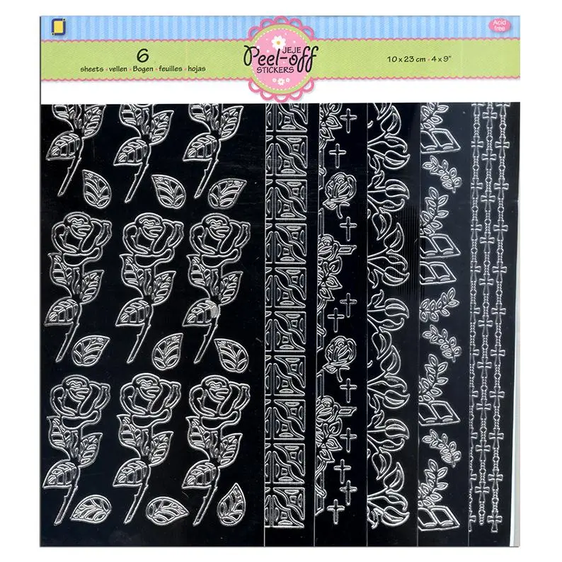 Sticker Kit 6 Sheets Condolences - Black 1