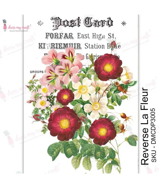 Dress My Craft Reverse Transfer Me - La Fleur 1