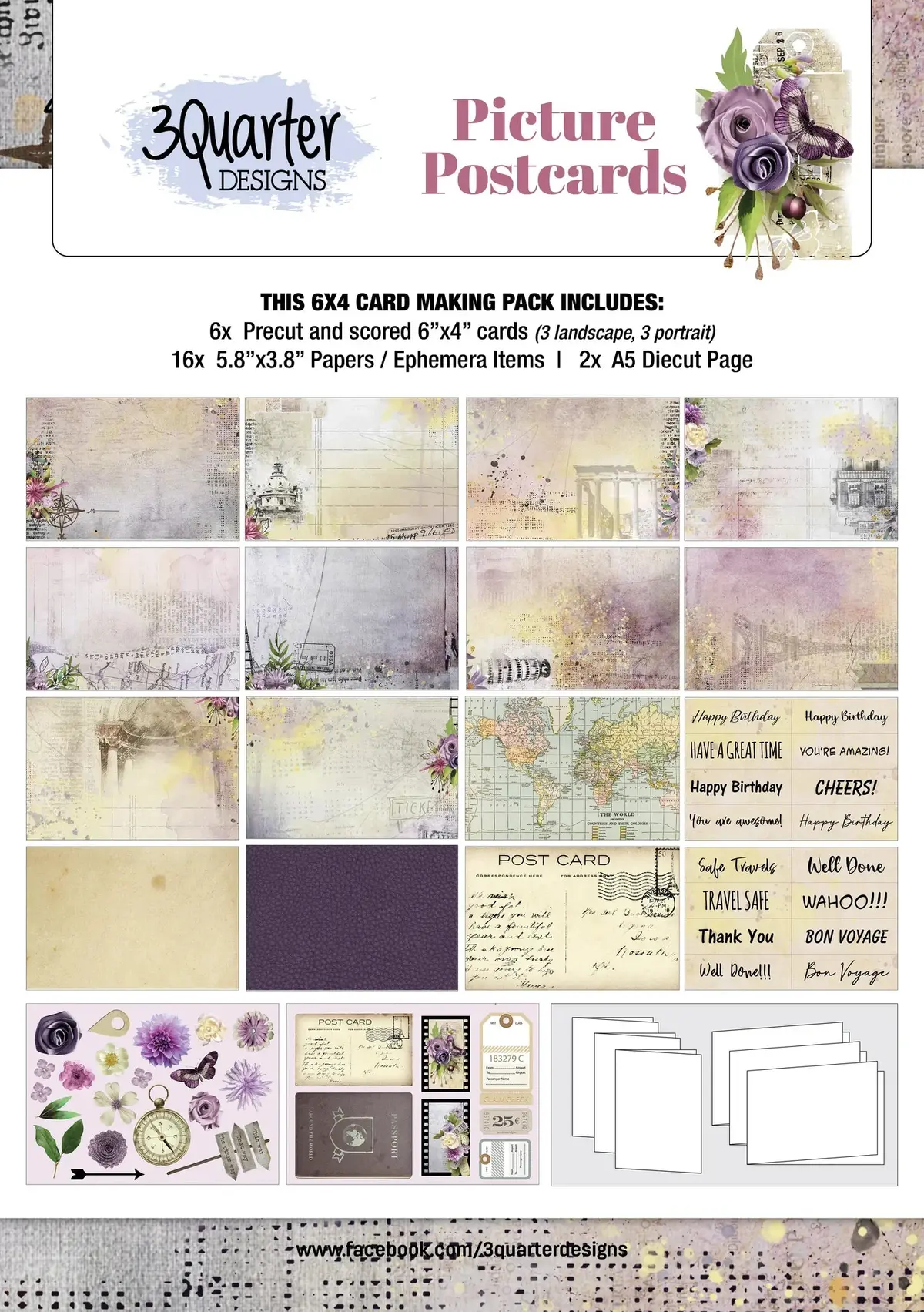 3Quarter Designs - Card Collection - Picture Postcard 1