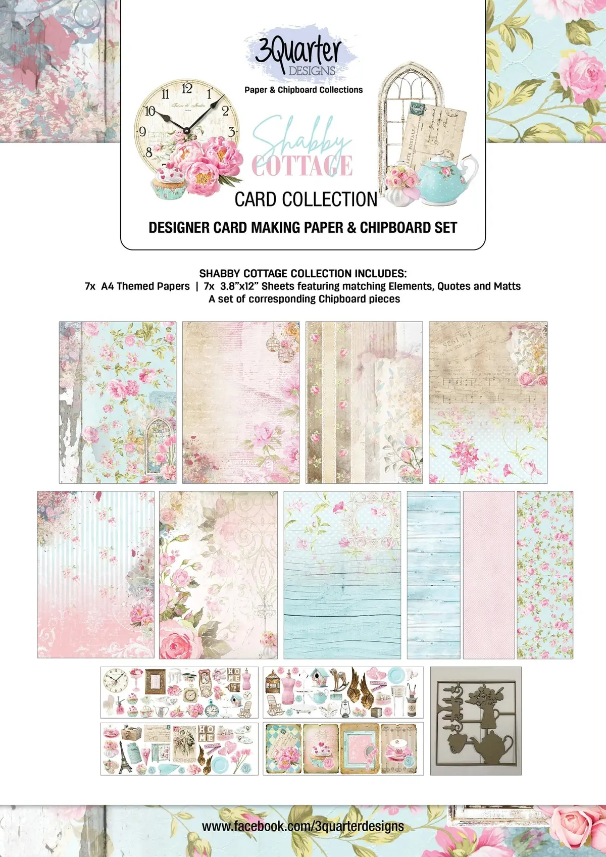 3Quarter Designs - Card Collection - Shabby Cottage 1