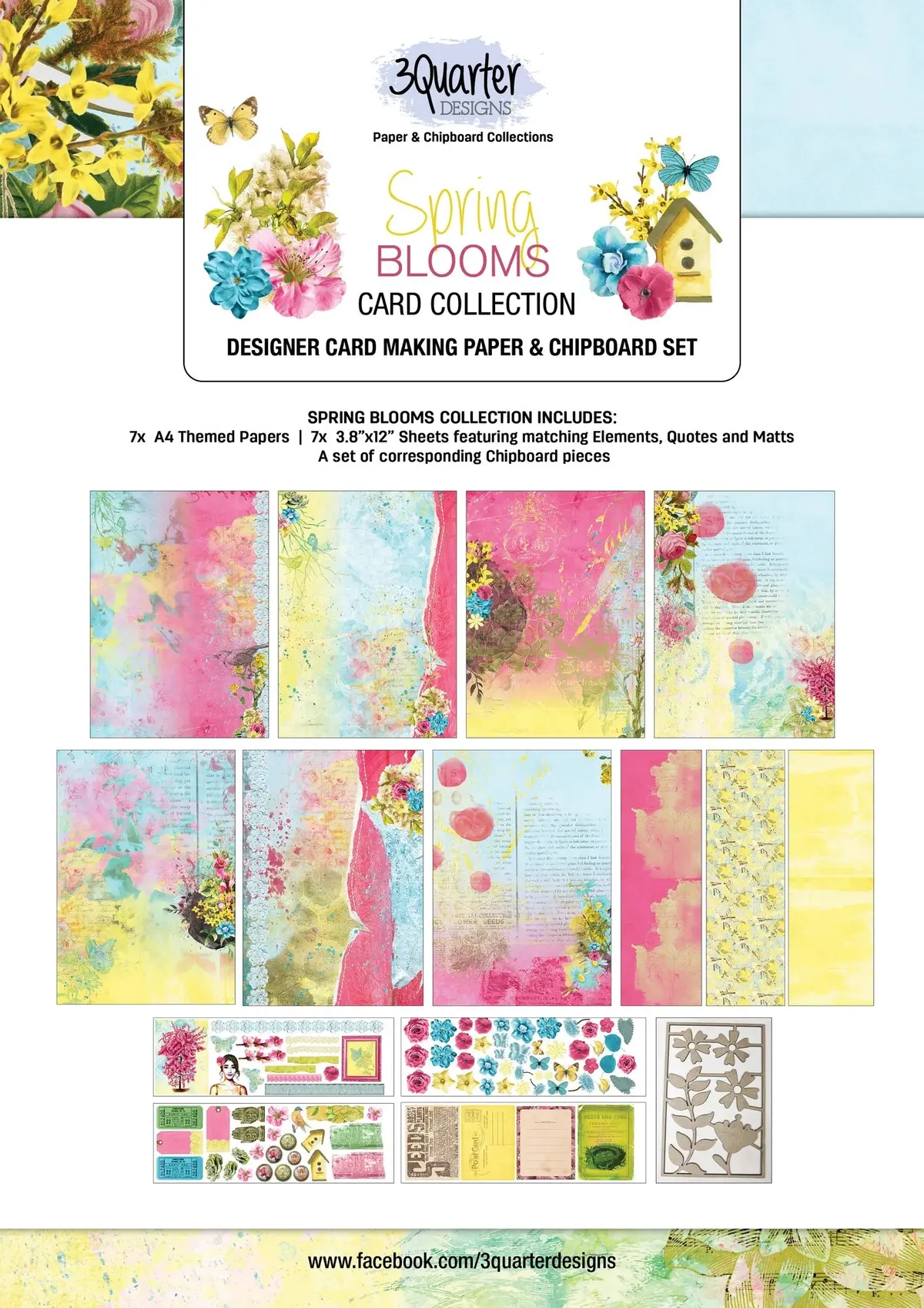3Quarter Designs - Card Collection  - Spring Blooms 1