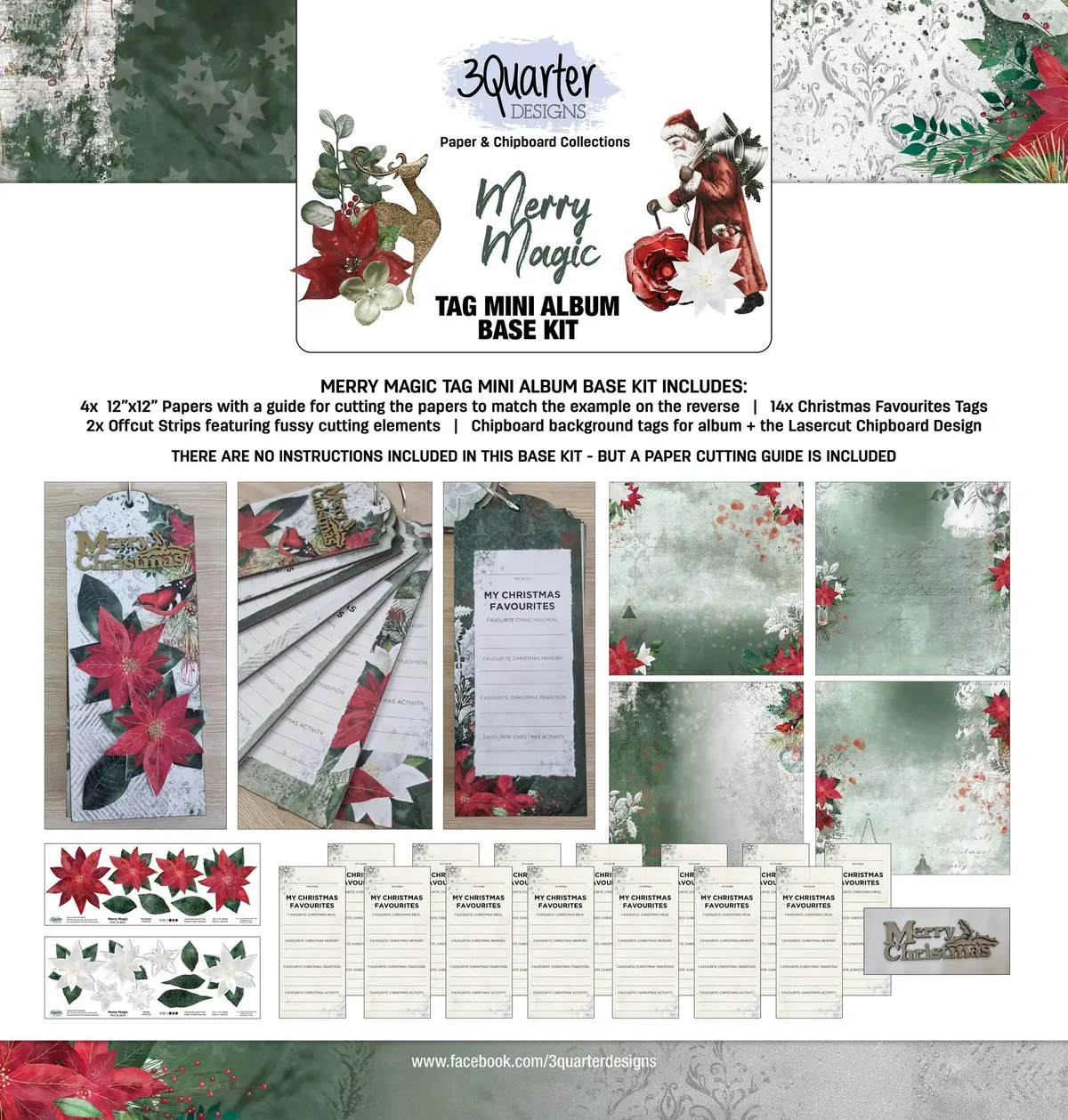 3Quarter Designs - Mini Album Base Kit - Merry Magic 1