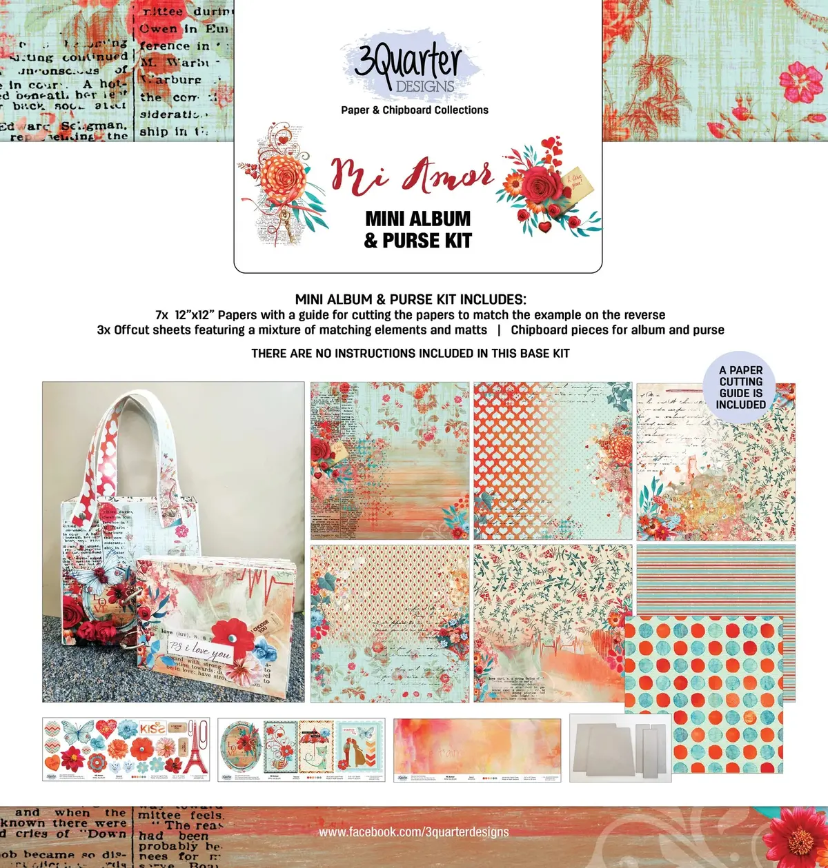 3Quarter Designs - Mini Album & Purse Kit - Mi Amor 1