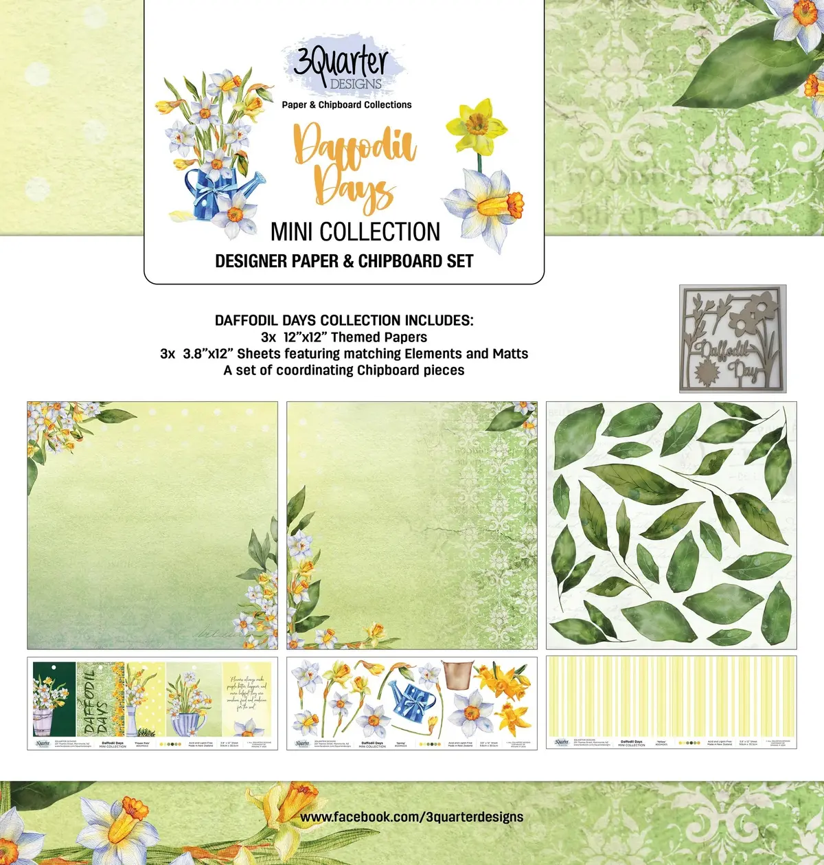 3Quarter Designs - Mini Scrapbook Collection - Daffodil Days 1