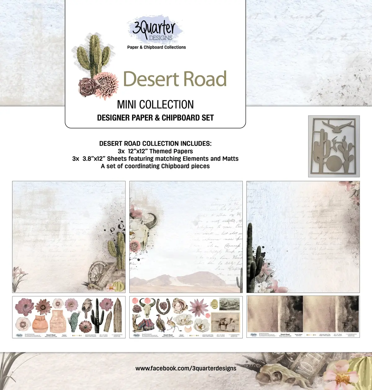 3Quarter Designs - Mini Scrapbook Collection - Desert Road 1