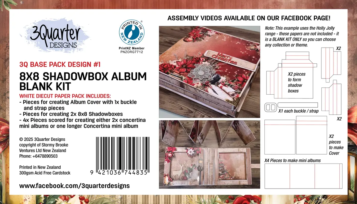 3Quarter Designs 8X8 Double Shadow Box And Album Kit 1
