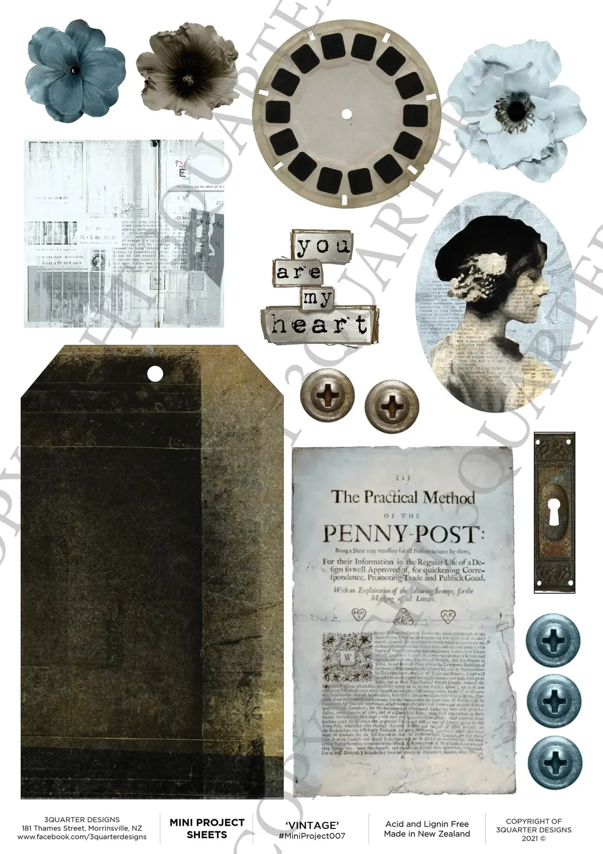 3Quarter Designs Vintage Mini Project Sheet 1