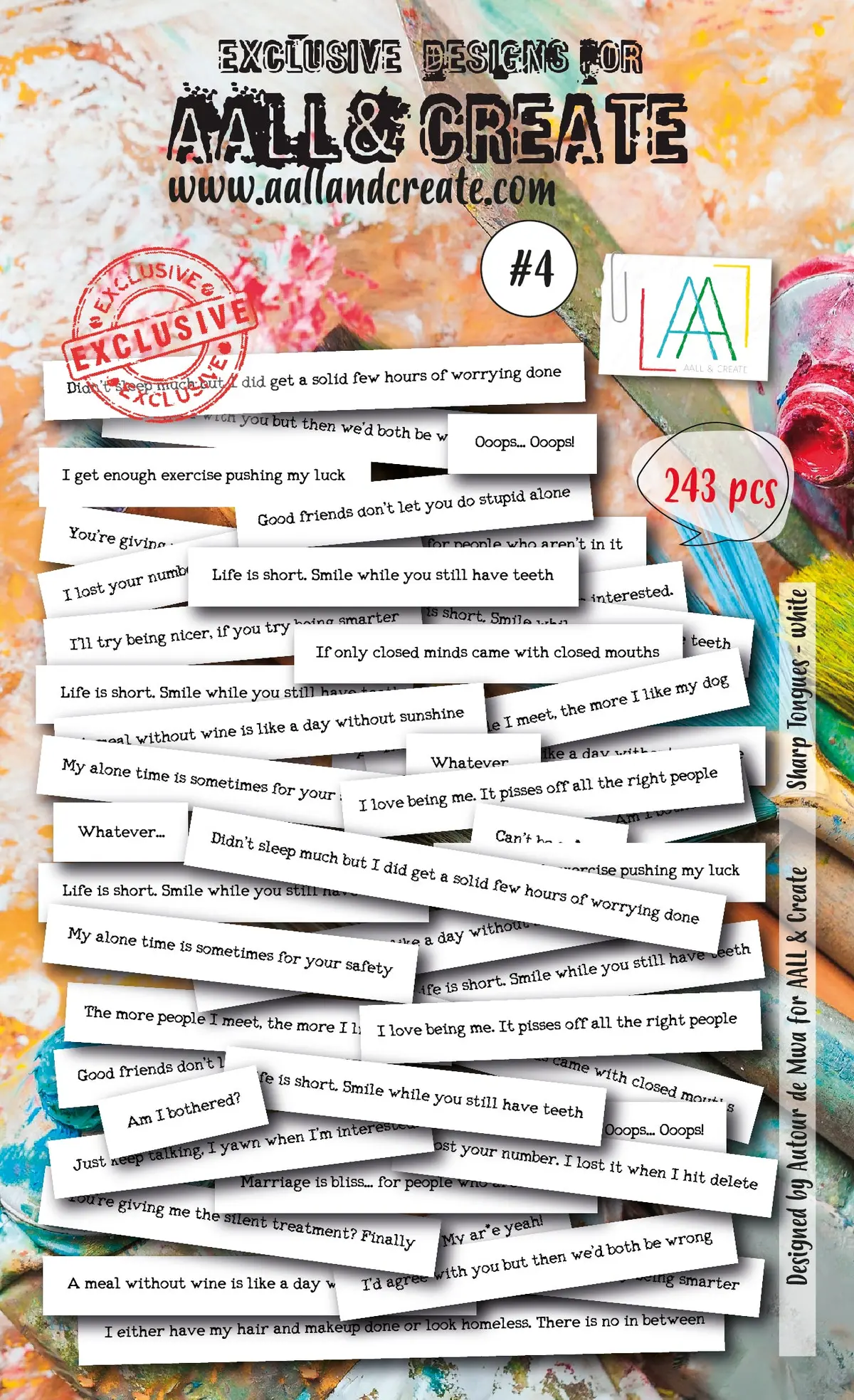 Aall And Create Ephemera - 004 - Sharp Tongues White 1