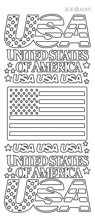 Peel-Off Stickers - Usa 1