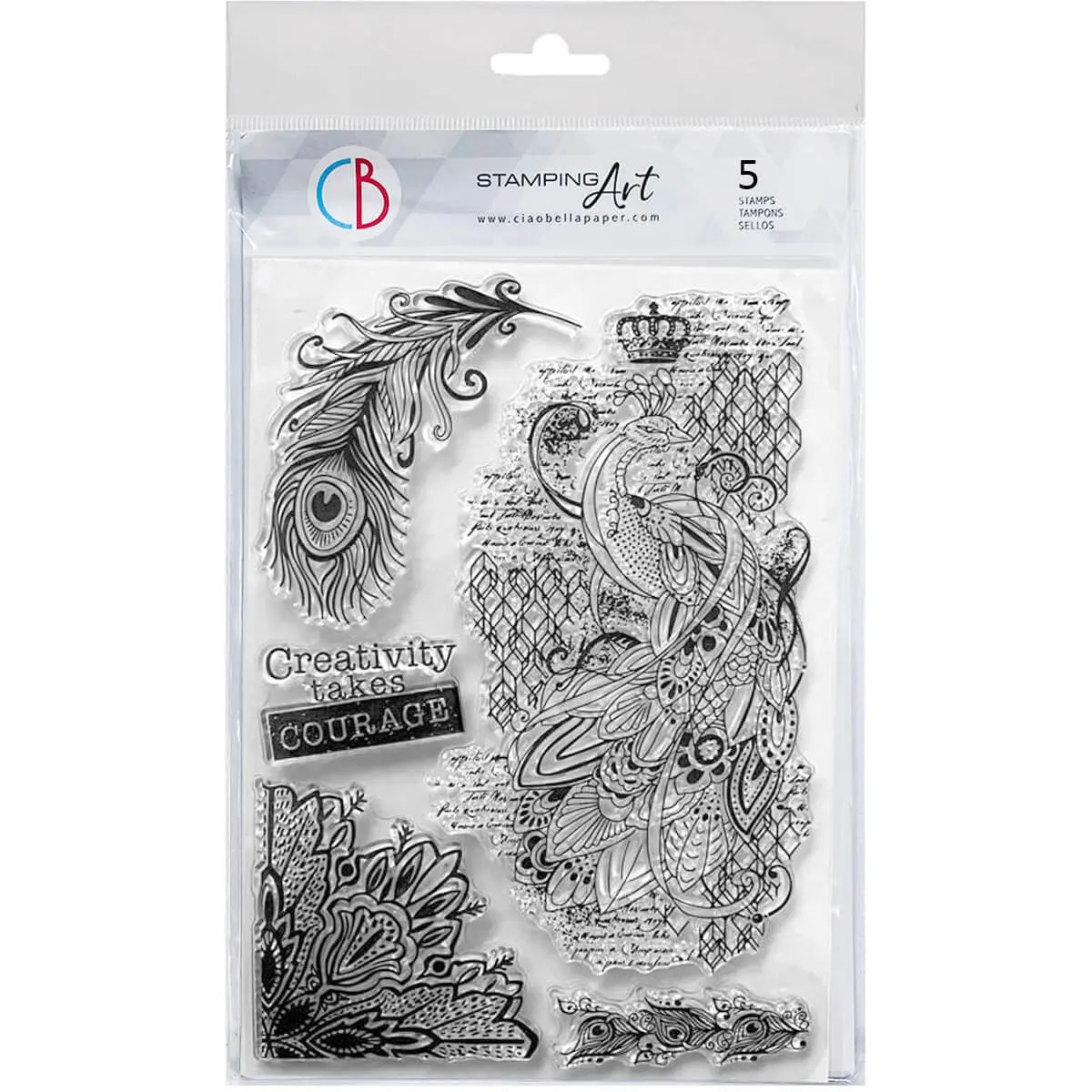 Clear Stamp Set 6"X8" Believe In Beauty 1