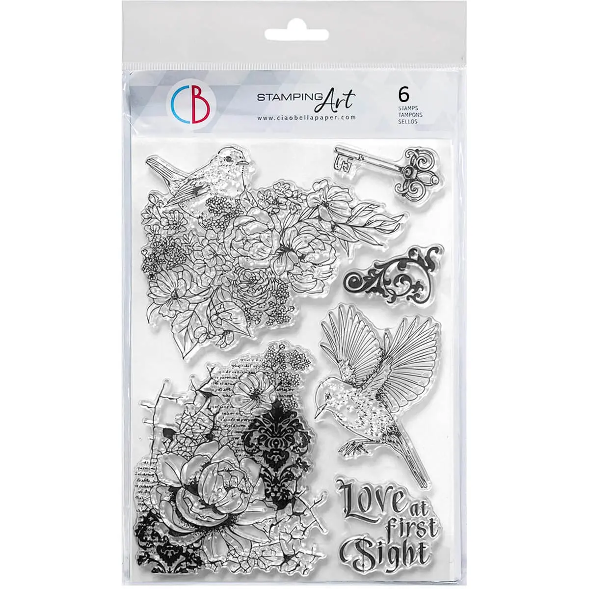 Clear Stamp Set 6"X8" Love At First Sight 1