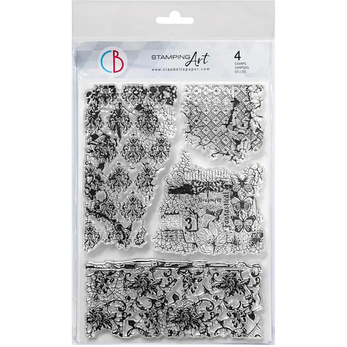 Clear Stamp Set 6"X8" Antique Tapestries 1