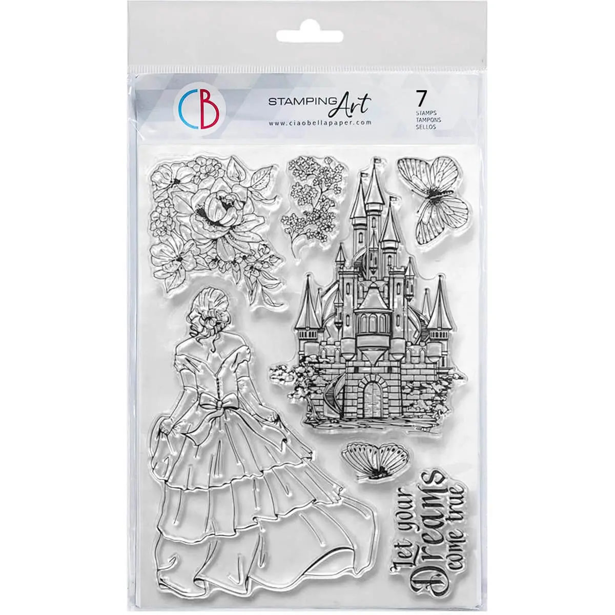 Clear Stamp Set 6"X8" Once Upon A Time 1