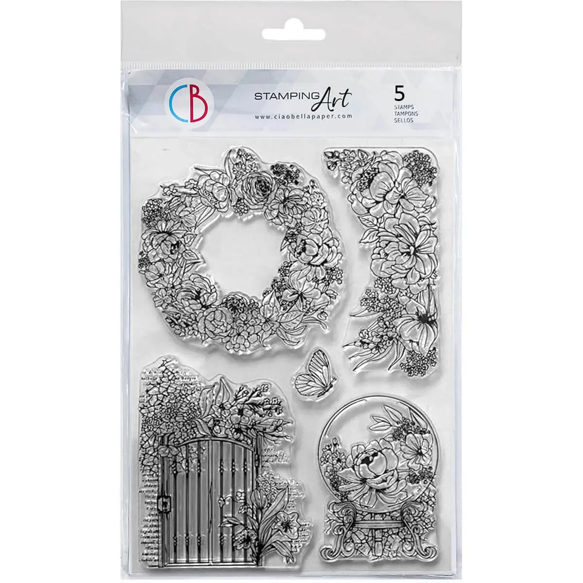Clear Stamp Set 6"X8" The Secret Garden 1