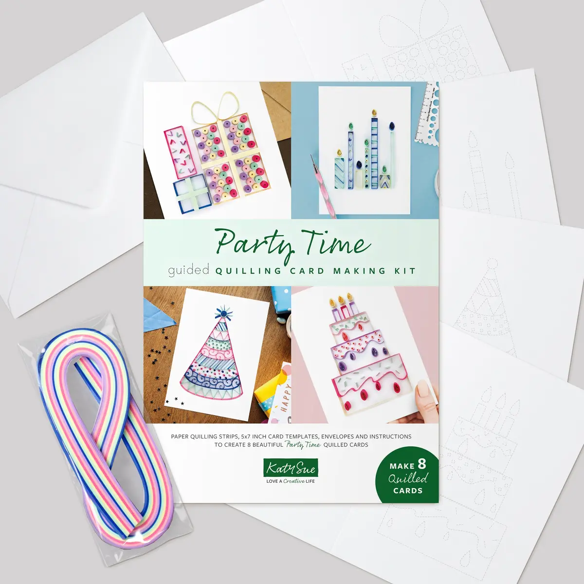 Katie Sue Party Time Guided Paper Quilling Card Making Kit 1