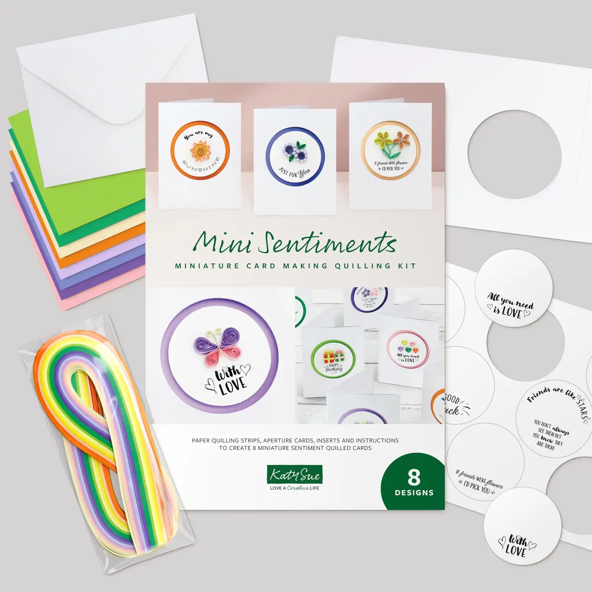 Katie Sue Miniature Sentiments Quilling Card Making Kit 1