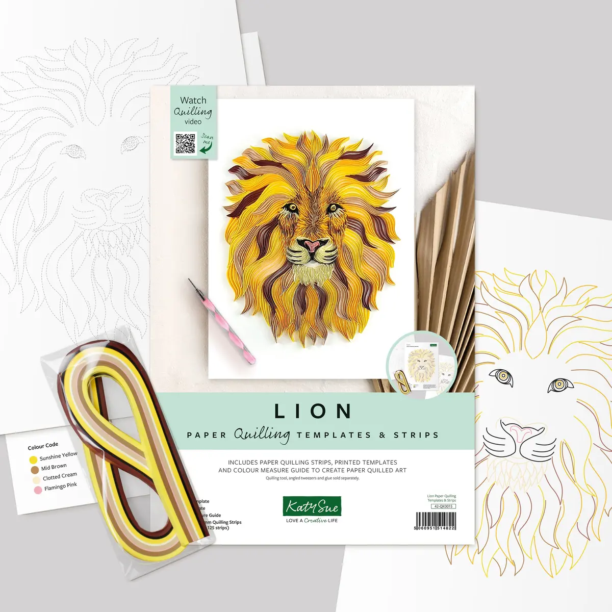 Lion Quilling Template Kit 1