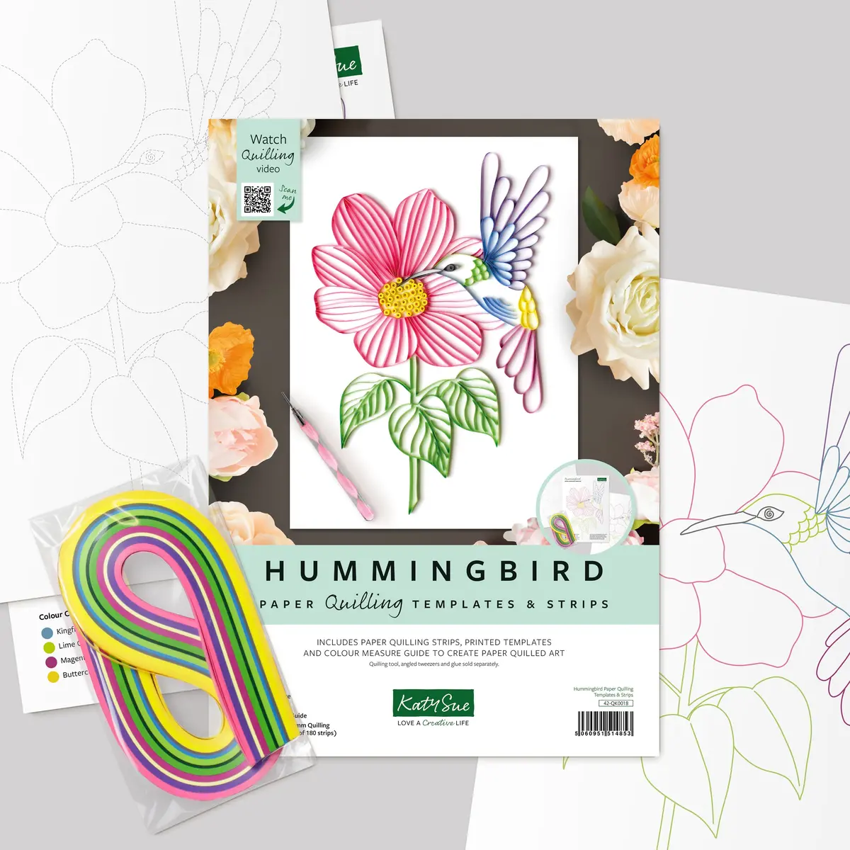 Hummingbird Quilling Template Kit 1