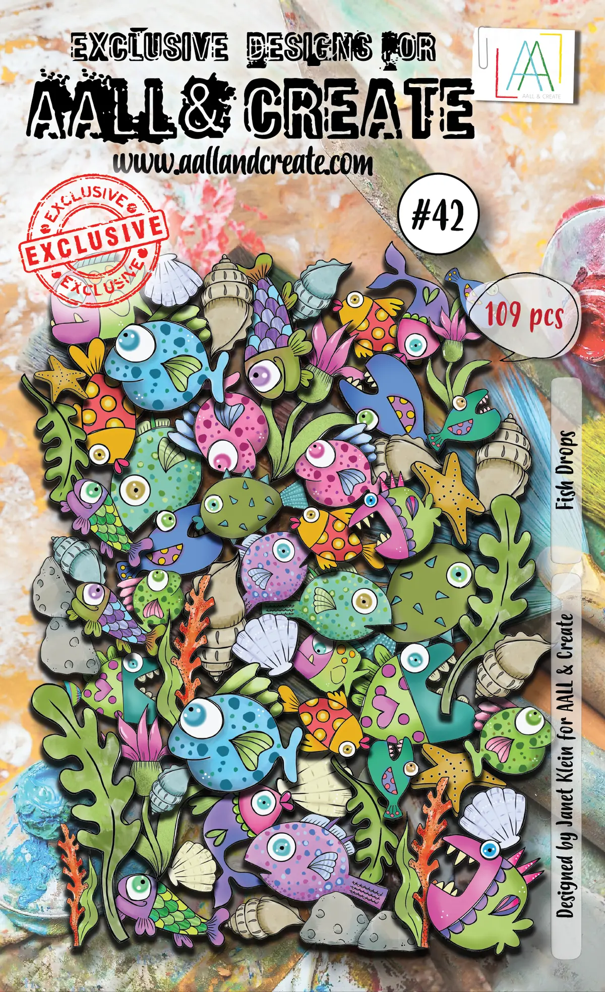 Aall And Create  Ephemera Die-Cuts - 42 - Fish Drops 1