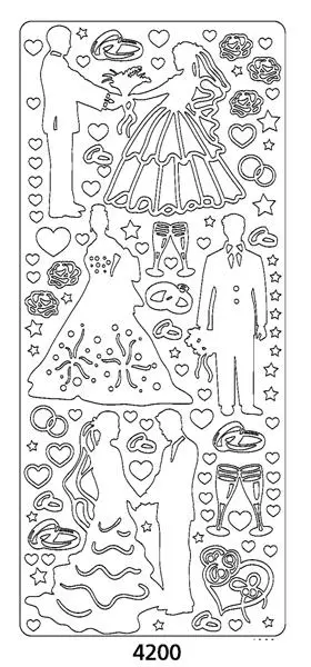Peel Off Sticker -Wedding Silhouette 1