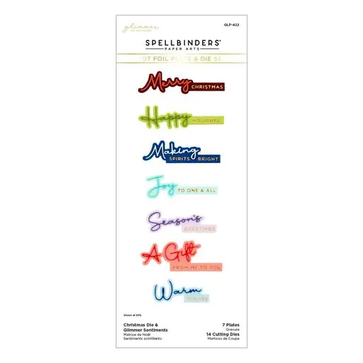 Christmas Die & Glimmer Sentiments Hot Foil Plate & Die Set From The Classic Christmas Collection 1