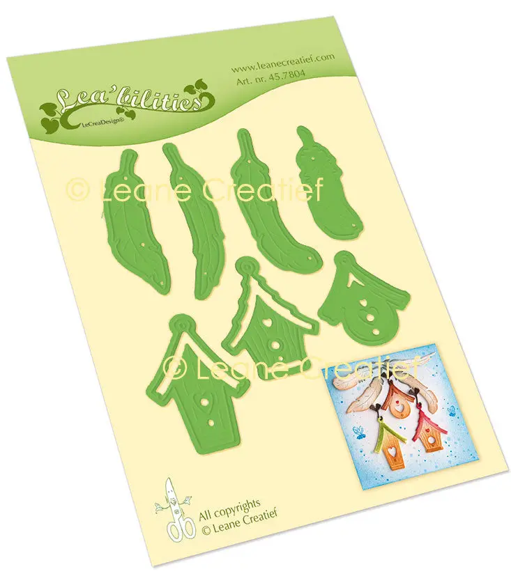 Lea’Bilitie Birdhouses & Feathers Cut And Embossing Die 1