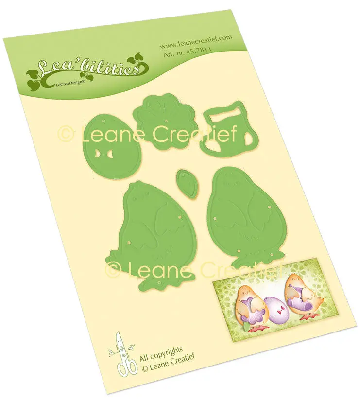 Lea’Bilitie Birthday-Baby-Easter Chicks Cut And Embossing Die 1