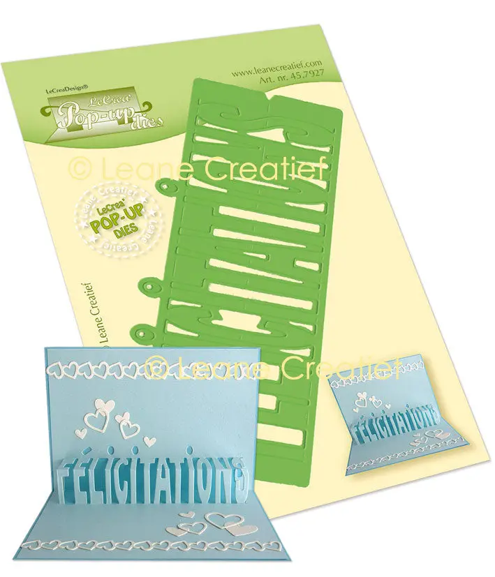 Lea’Bilitie Pop-Up Souhaits Félicitation (Fr.) Cutting Die 1