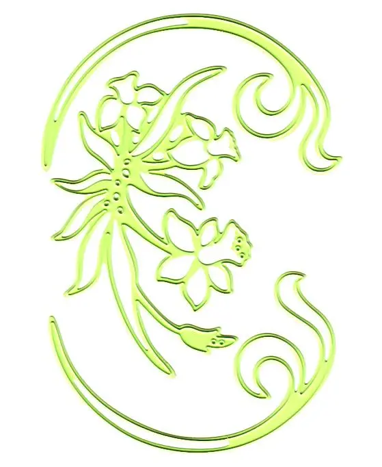 Lea'bilities Daffodil And Swirls Embossing And Cutting Die 1