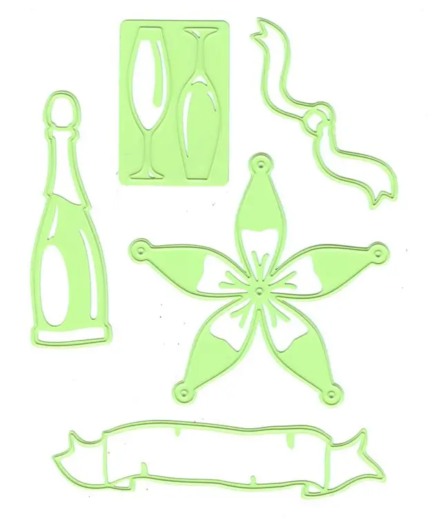 Lea'bilities Celebrate-Champagne, Cut And Embossing Die. 1