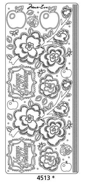 Peel Off Sticker -Flowers Marie Eve 1