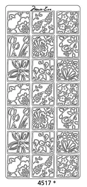 Peel Off Sticker -Marie Eve Flower Frames 1
