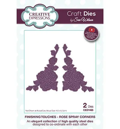 Finishing Touches Collection Rose Spray Corners Die 1