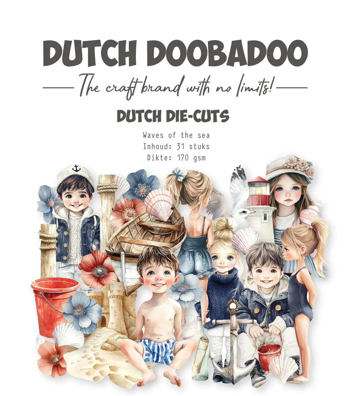 Dutch Doobadoo Ddbd Collage Die-Cuts Waves Of The Sea 1