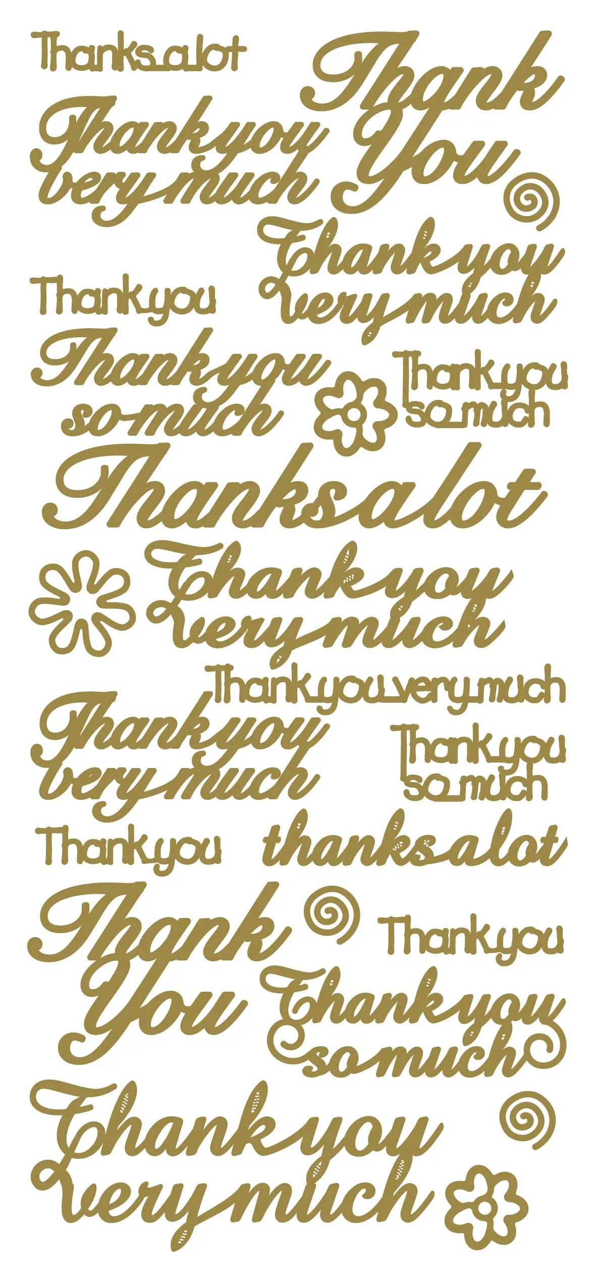 Peel Off Stickers - Various Thank You 1