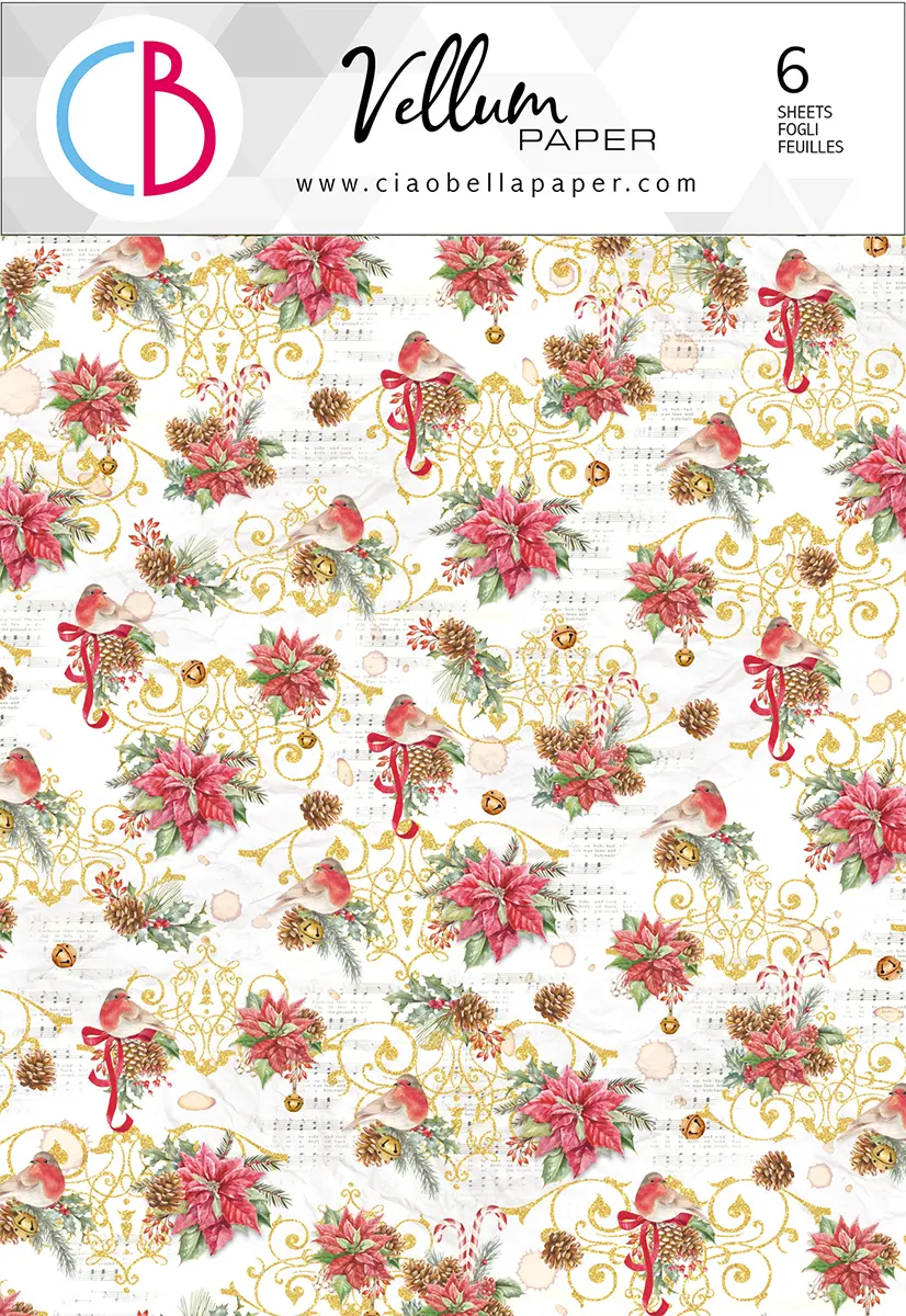 Ciao Bella Vellum Dear Santa Paper Patterns A4 6/Pkg 1