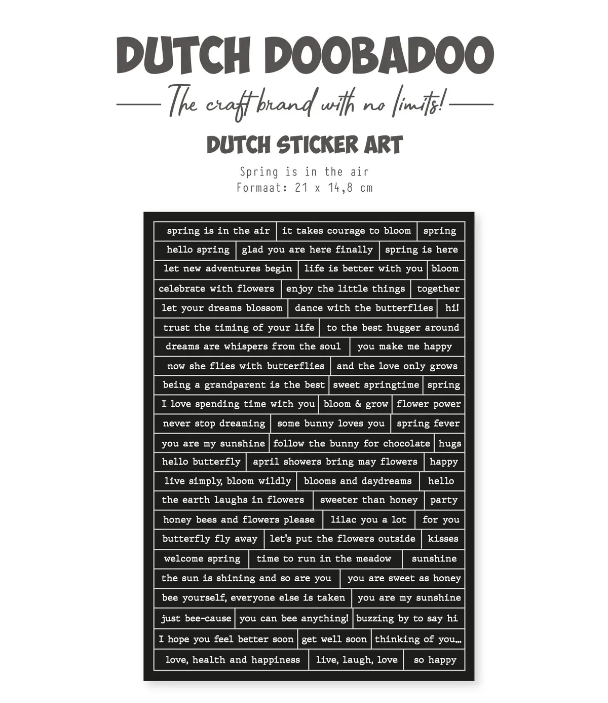 Dutch Doobadoo Ddbd Dutch Sticker A5 Happy Spring 2 1